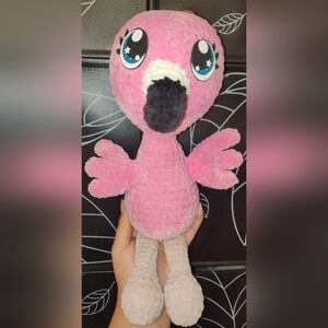 Cute Crochet Pink Flamingo Plush